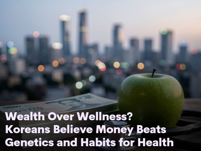 Wealth Over Wellness? Koreans Believe Money Beats Genetics and Habits for Health