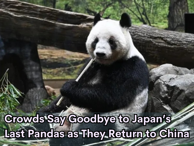 Crowds Say Goodbye to Japan’s Last Pandas as They Return to China