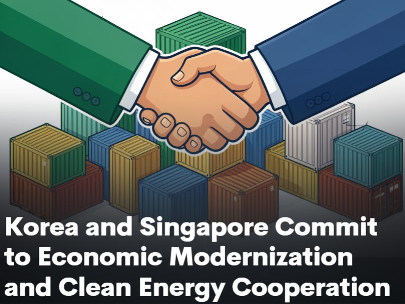 Korea and Singapore Commit to Economic Modernization and Clean Energy Cooperation