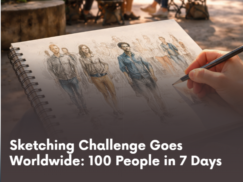 Sketching Challenge Goes Worldwide: 100 People in 7 Days
