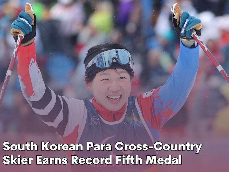 South Korean Para Cross-Country Skier Earns Record Fifth Medal