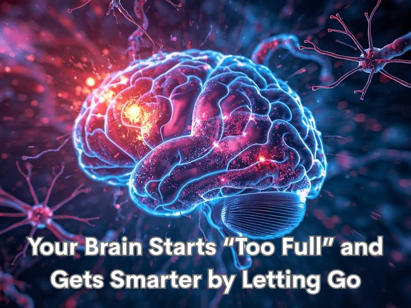 Your Brain Starts “Too Full” and Gets Smarter by Letting Go
