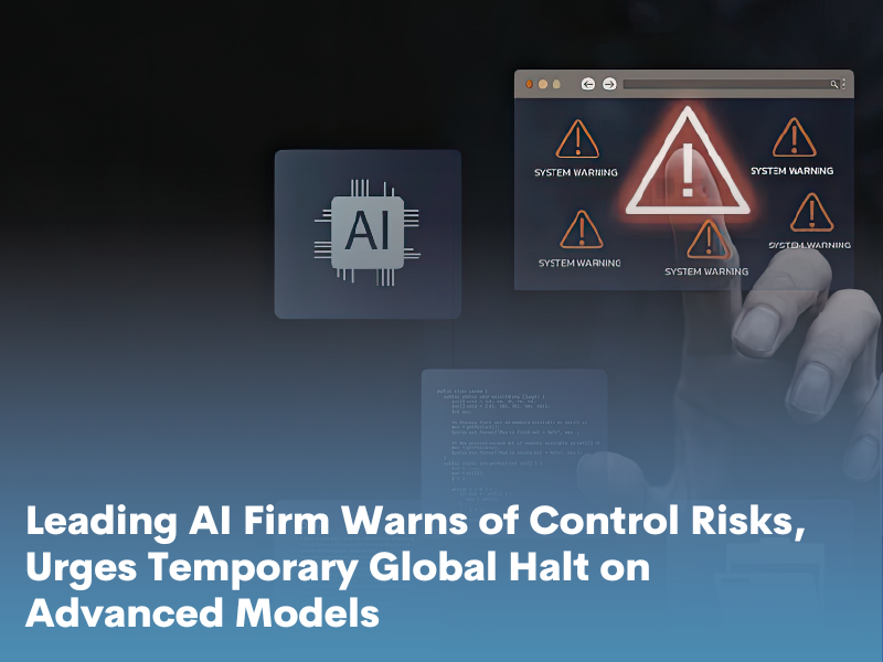 Leading AI Firm Warns of Control Risks, Urges Temporary Global Halt on Advanced Models