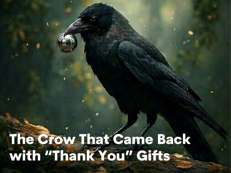The Crow That Came Back with “Thank You” Gifts