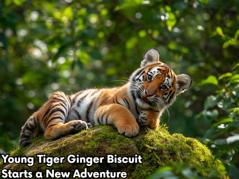 Young Tiger Ginger Biscuit Starts a New Adventure 