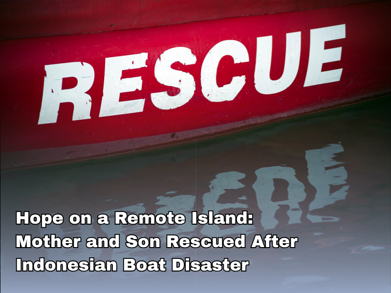 Hope on a Remote Island: Mother and Son Rescued After Indonesian Boat Disaster